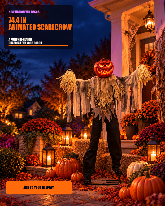 74.4" Animated Stand Scarecrow