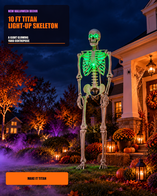 10 FT Standing Titan Skeleton with LED